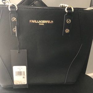 karl lagwrfeld bag. this bag was created before he passed away.
